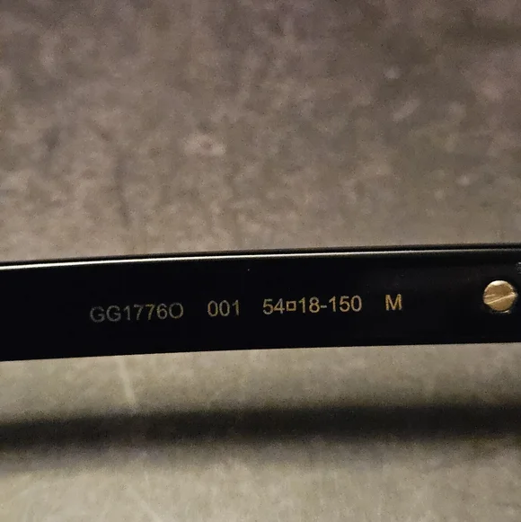 GUCCI GG1776O Eyeglasses In Black 54-18-150 EUC - Picture 6 of 12